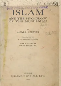 Islam And The Psychology Of The Musulman English Andre Servier